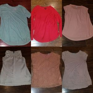 6 shirts. Maurices. Size medium